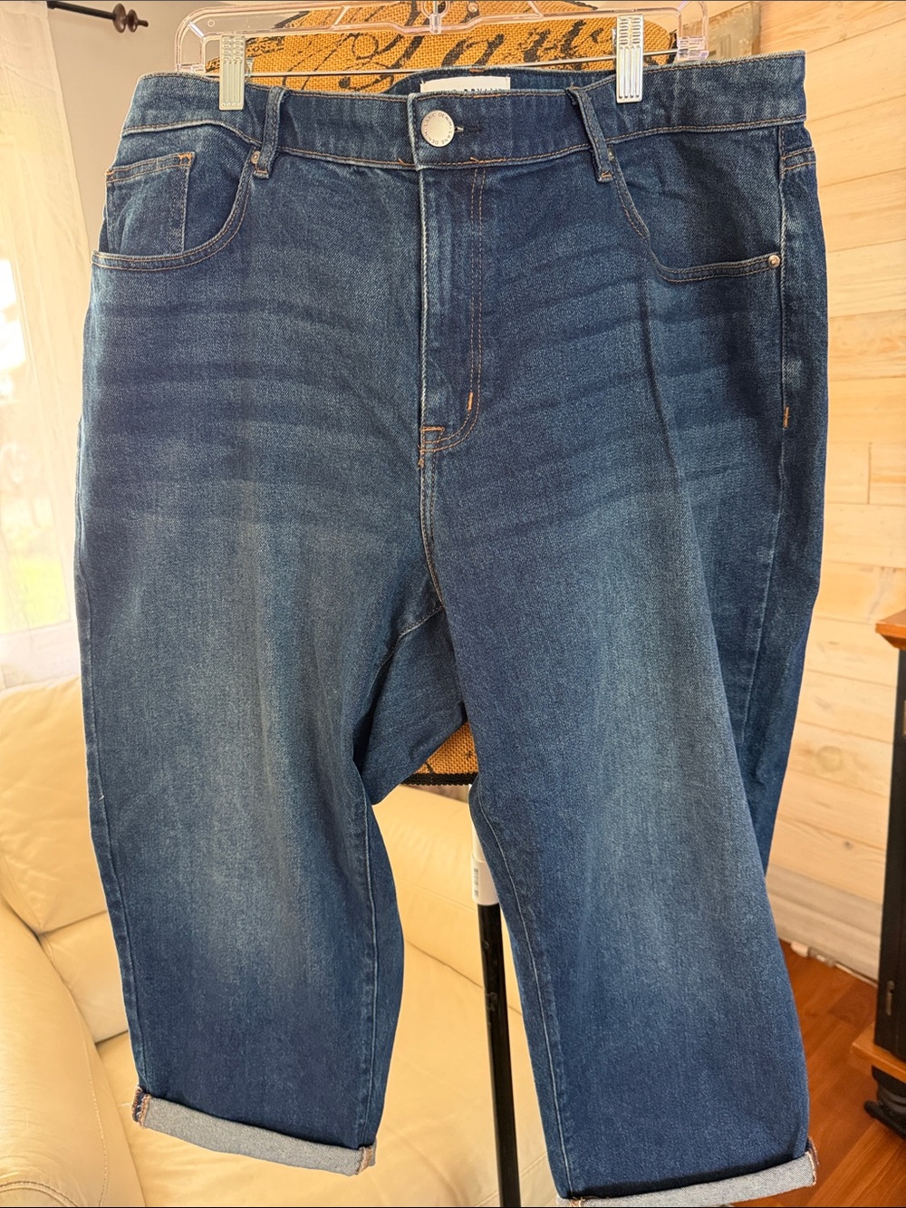 Lane Bryant Relaxed Fit Dark Blue Denim Jeans